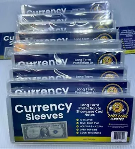 Manicotti per banconote rigidi dollari USA dimensioni moderne US Topload Holders banconota - Foto 1 di 8