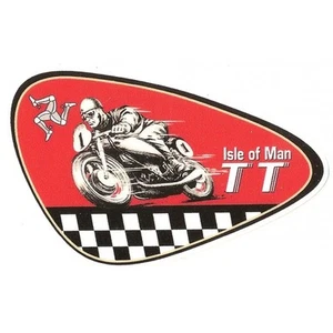 TT Isle of Man left / gauche sticker vinyle laminé - Imagen 1 de 1
