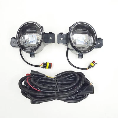 For 2008 2009 2010 Nissan Rogue Clear Fog Light Kit LED DRL with Wire Switch - Image 1 of 4