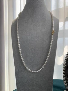 gorgeous 8-9mm south sea white pearl necklace 24inch 925s - Picture 1 of 3