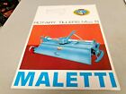 Old MALETTI ROTARY TILLERS Model B Original Sales Brochure Made in Italy