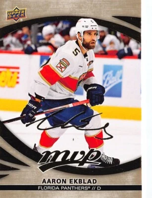 2023-24 Upper Deck MVP Gold Script #202 Aaron Ekblad SP - Image 1 of 2