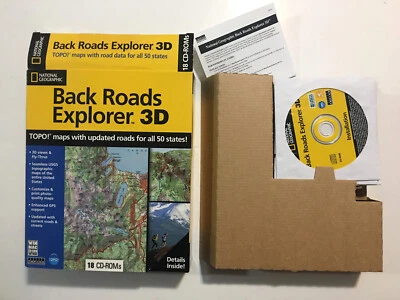 NATIONAL GEOGRAPHIC - BACK ROADS EXPLORER 3D - for ALL 50 STATES - SET OF 18 CDs - Image 1 of 4