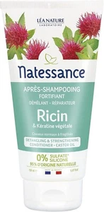 Natessance natürliches Rizinusöl und pflanzlicher Keratin Conditioner, 150ml - Bild 1 von 2