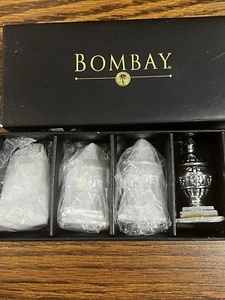 The Bombay Company Silver Plated Salt And Pepper Shakers Set Of 2 NIB🇺🇸🧂 - Picture 1 of 5