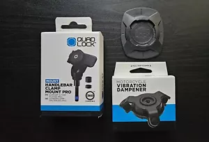 Quad Lock Motorcycle Handlebar Clamp Mount PRO + Vibration Dampener + Adaptor - Picture 1 of 1