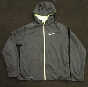 Nike Jacket Youth XL Black Dri-Fit Ful-Zip Breathable LS Hooded Boy's  [C24] - Picture 1 of 4