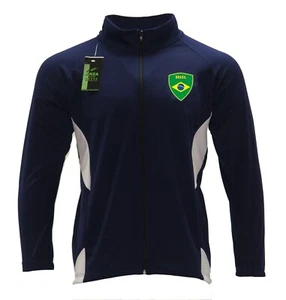 Youth Track Jacket Brasil Color Navy Blue/White - Picture 1 of 3