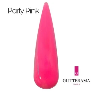 PARTY PINK glitterama nails acrylic powder bright pink valentine love neon vibe - Picture 1 of 1
