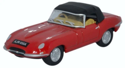 Oxford 76ETYP011 Jaguar E Closed Convertible Rosso 1/76 Scala 00 Gauge T48 Po - Immagine 1 di 4