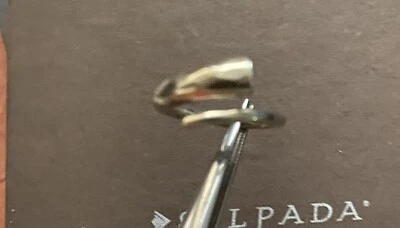 Anillo envolvente de cuerno envuelto con textura Silpada de plata esterlina difícil de encontrar R3472 talla 5,1 Foto 1 de 4