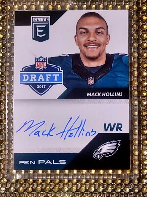 2017 Panini Elite Mack Hollins PEN PALS BLUE INK AUTO SP - Image 1 of 4