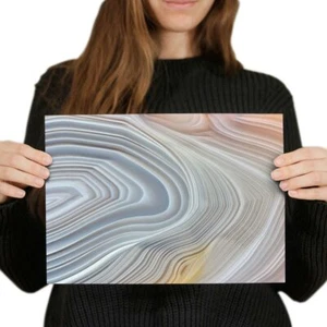 A4  - Banded Agate Crystal Mineral Poster 29.7X21cm280gsm #44216 - Picture 1 of 4