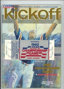 1983 USFL Championship Spiel UNBENUTZT MILITÄRTICKET & PROGRAMM SELTEN!! - Bild 1 von 1