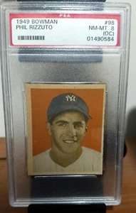 1949 Bowman Phil Rizzuto #98 PSA 8 OC No Name on front - Picture 1 of 2