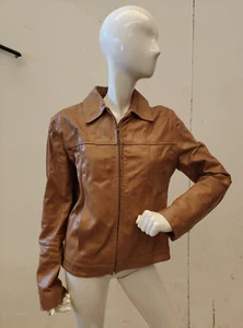GIUBBINO/GIACCA DI PELLE DONNA - VINTAGE - TG.S - Picture 1 of 13