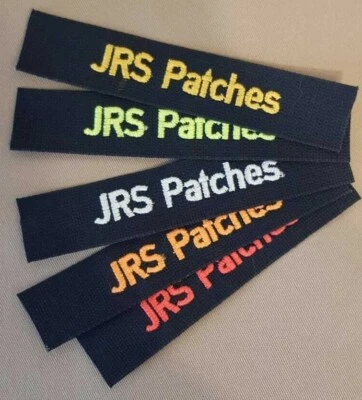 JRS PATCHES BOS Namensstreifen Namensband Feuerwehr, Rettungsdienst ,THW, - SCHWARZ o. BLAU.