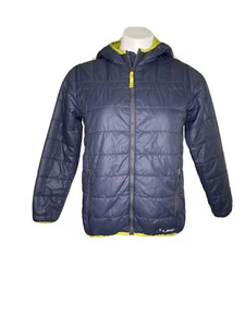 LL Bean Jacket Childs Large 14-16 Blue & Yellow Double Up Outerwear System Hood - Picture 1 of 12