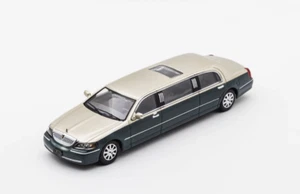 GCD 1:64 Gold Green Stretch Limousine Continental Model Diecast Metal Car - Picture 1 of 12