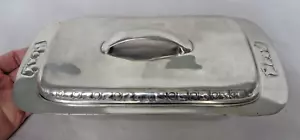 LIBERTY CO LONDON 1910 POLISHED PEWTER MUFFIN DISH EARLY NUMBER ARCHIBALD KNOX? - Picture 1 of 15