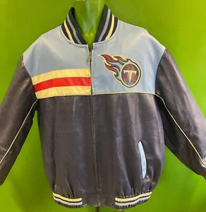 NFL Tennessee Titans GIII Vintage Faux-Leather Bomber Jacket Men's X-Large - Picture 1 of 10