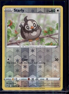 Starly SWSH09: Brilliant Stars Pokemon 117/172 Reverse Holo NM+ - Picture 1 of 2