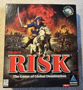 Vintage Hasbro Risk Big Box PC Game Windows 95 CD Rom Strategy 1996  - Picture 1 of 7