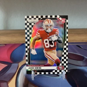 2024 Panini Prizm Jacob Cowing Black and White Checkerboard SP #335 Rookie RC - Picture 1 of 2
