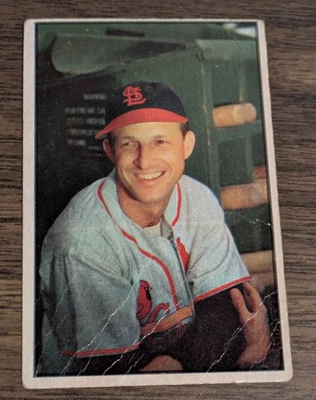 1953 Bowman Color Stan Musial No32 Плохое состояние товара Складки - Изображение 1 из 3