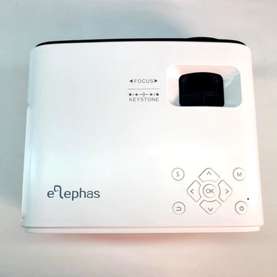 Elephas Portable Mini Projector for iPhone Android TV And More - White - Image 1 of 4