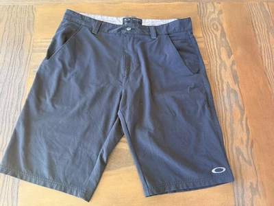 Oakley Mens Black Golf Shorts Size 36W Flat Front Performance Fabric Athletic - Image 1 of 4