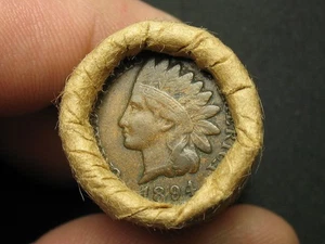 🔥 HALF ROLL 25 COIN SHOTGUN PENNY INDIAN HEAD CENTS EXTRA FINE+ 1890-1899 LOT 1 - Picture 1 of 2