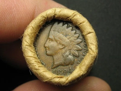 🔥 HALF ROLL 25 COIN SHOTGUN PENNY INDIAN HEAD CENTS EXTRA FINE+ 1890-1899 LOT 1 - Image 1 of 2