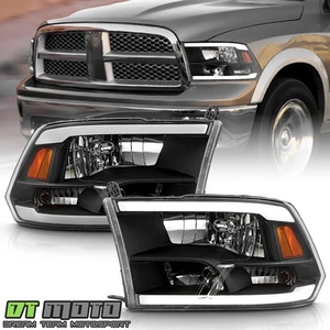 For 2009-2018 Dodge Ram 1500 2500 3500 LED Tube Headlights Headlamps Left+Right - Picture 1 of 9