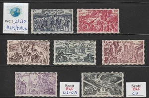 WC1_21130. FRANZÖSISCHE COL.:GUYANA. Briefmarken Luftpost 1946. Sc. C11, C12-C17. MLH-MVLH - Bild 1 von 1