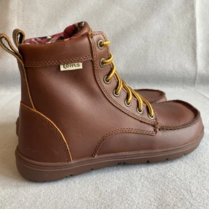 Lems Boulder Boot Women's Leather Russet Size EU 40 US 9 Plaid Flannel Lining ** - Picture 1 of 14