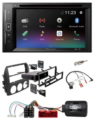 Pioneer Bluetooth Lenkrad USB 2DIN DAB DVD Autoradio für Mazda MX 5 NC 05-08 sch - Bild 1 von 4