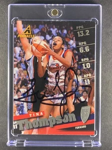 1998 Pinnacle WNBA Tina Thompson #20 ON CARD AUTO HOF W25 - Picture 1 of 3