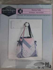 Quiltologie Craft Kit Lesson 4 Emma Tote Pieced Braid Fabric Pattern NIP - Picture 1 of 2
