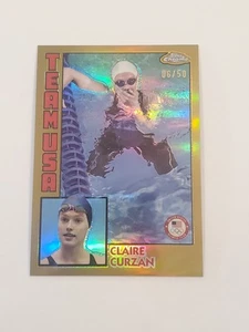 2024 Topps Chrome USA Olympic And Paralympic Team Hopefulls Claire Curzan #/50 - Picture 1 of 2
