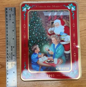 Lata de Navidad Oreo vintage - "Hasta que llegue Santa" - 1993 - Imagen 1 de 3
