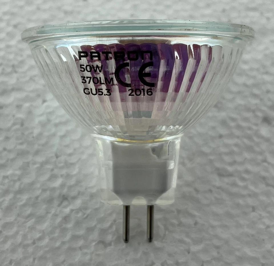 10 x M258 MR16 Halogen Dichroic 12V 50W 36º EXN Patron 50 Watt GU5.3 - Image 1 of 4