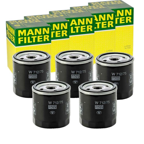 5x MANN-FILTER W 712/75 ÖLFILTER ANSCHRAUBFILTER 5-STÜCK!