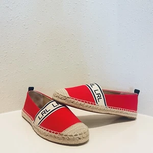 Lauren Ralph Lauren Caylee III Women’s Canvas Red Espadrille Size US 9 NEW - Picture 1 of 10