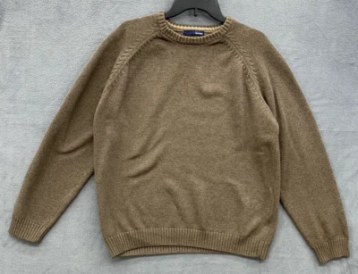 Basic Editions Pullover Sweaters Mens Size Large Brown Crew Neck 100% Cotton - Image 1 of 4