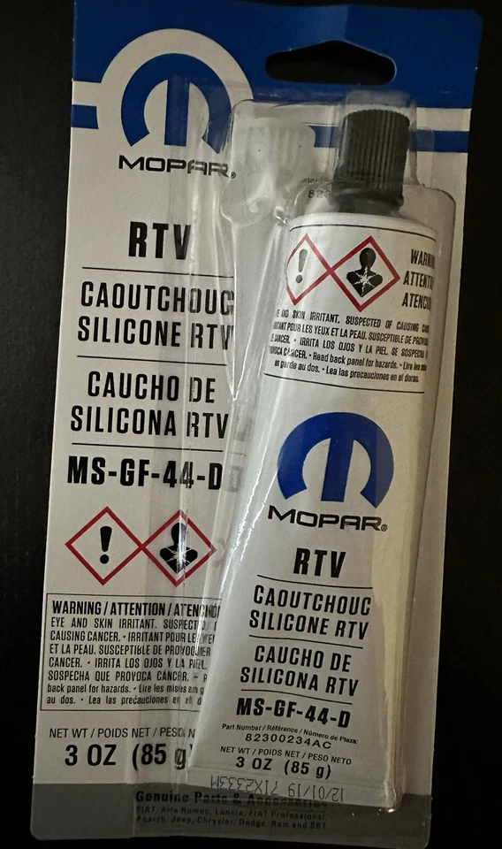 SELLADOR DE SILICONA MOPAR ACEITE DE MOTOR RTV OEM 82300234AC Foto 1 de 2