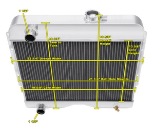 3 Row Advanced Champion Radiator for 1946 - 1964 Willys - Bild 1 von 7