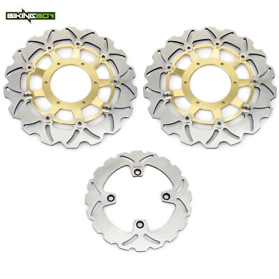2 Front 1 Rear Brake Rotors Discs For Honda CB900F CB 900 F Hornet 2002-2007 06 Foto 1 de 4