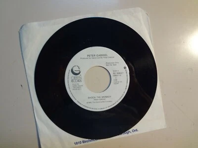 PETER GABRIEL: (Of Genesis)Shock The Monkey-Soft Dog-Canada 7" 82 Geffen Recs.DJ - Image 1 of 2