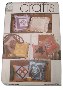 Simplicity 6146 Patchwork Quilted Pillows Sewing Pattern New - Picture 1 of 3